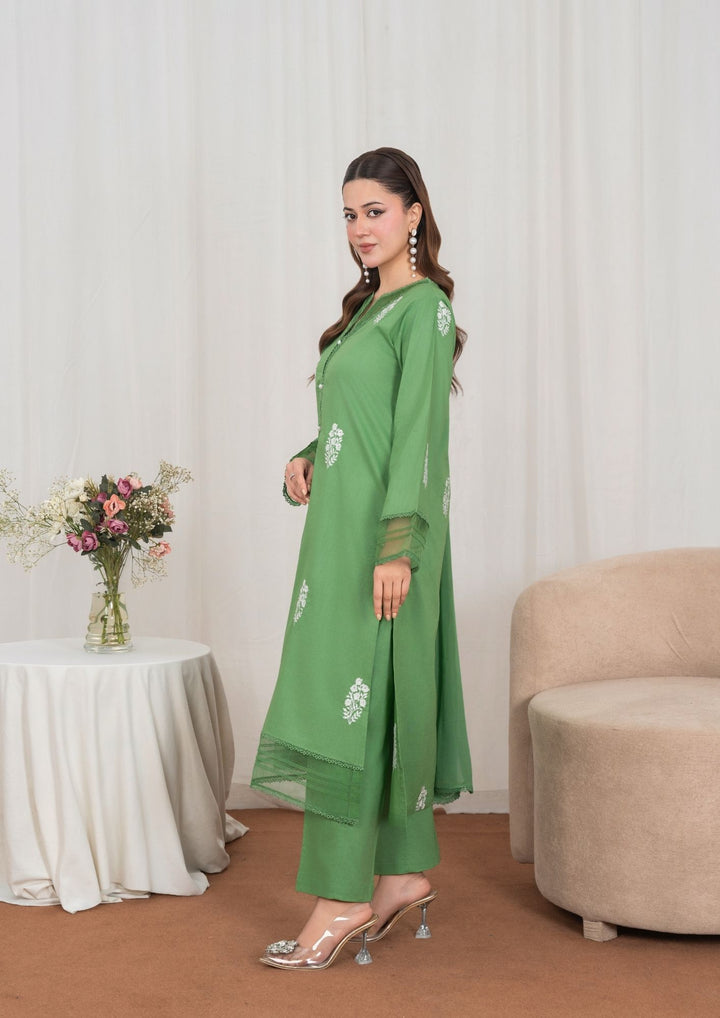 3Pc Embroidered Lawn Green JASHAN-J26-0032