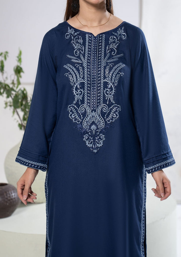 3Pc Embroidered Alpine Karandi Navy SAY-W26-0008