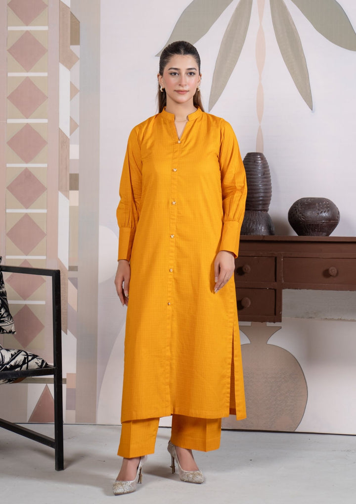 2Pc Cotton Lawn Mustard ROZ-R26-0003