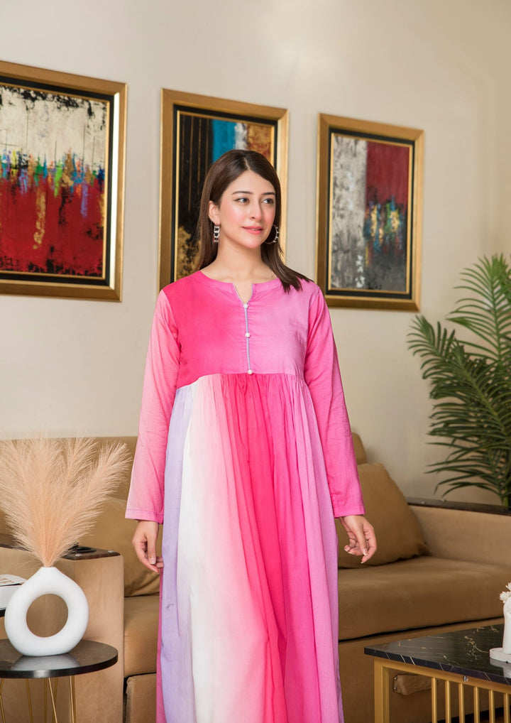 1Pc Printed Lawn Long Tunic OMBRE-O25-0003