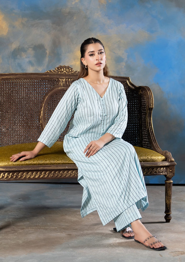 2Pc Bubble Lawn Ice Blue ROZ-R26-0017