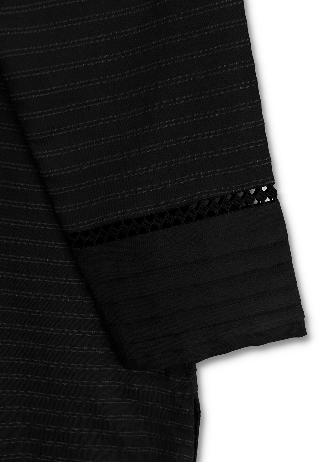 3pc Alpine Velvet Shirt with Velvet Border Shawl and Plain Trouser Black WRTW-0042