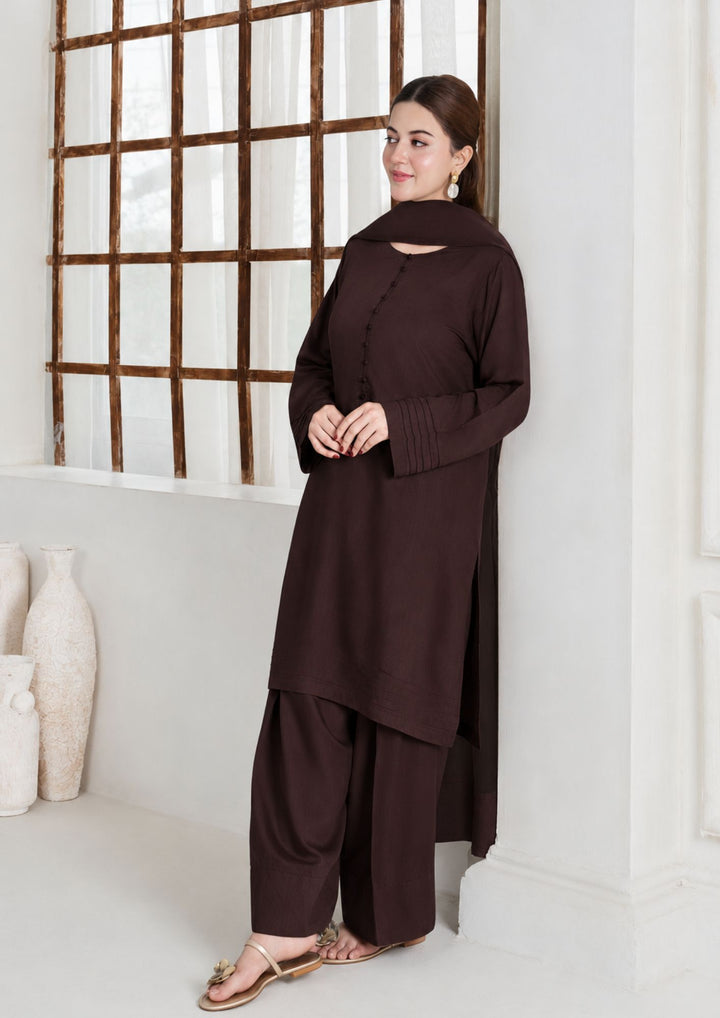 3Pc Silk Viscose with Farshi Shalwar with Organza Dupatta RIW-R26-0040