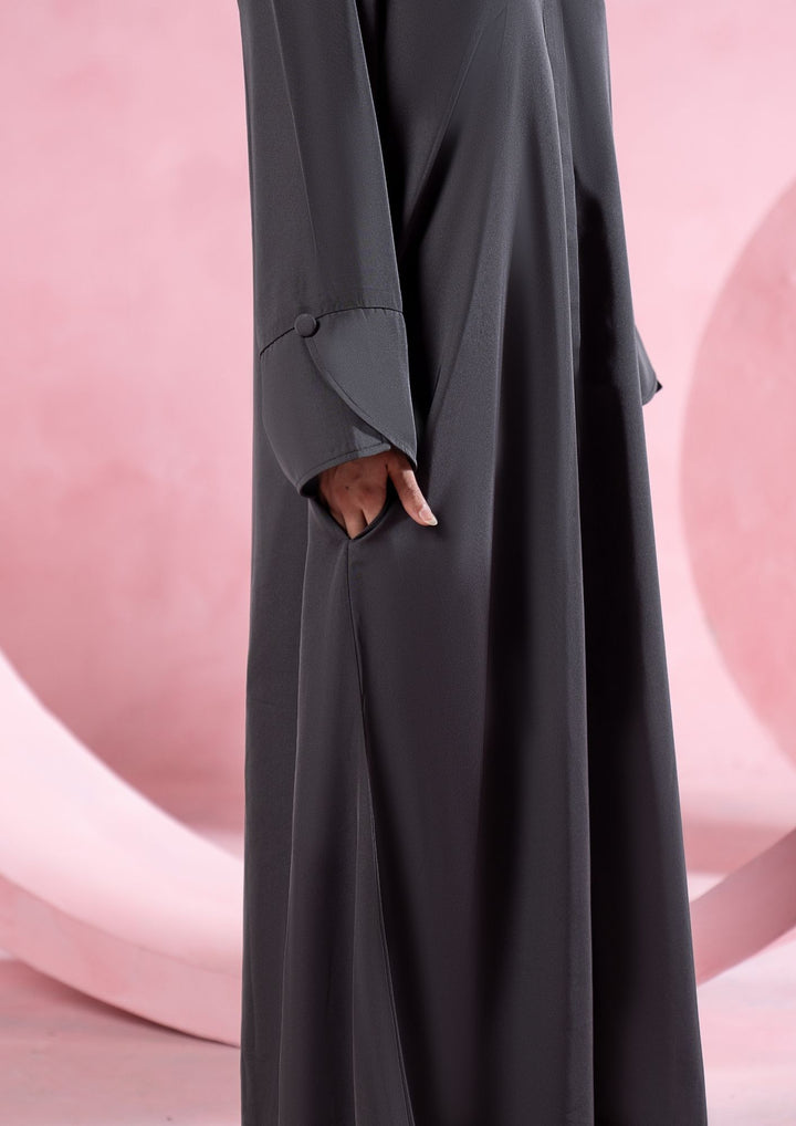 Charcoal Classic Abaya ABL-A26-0007