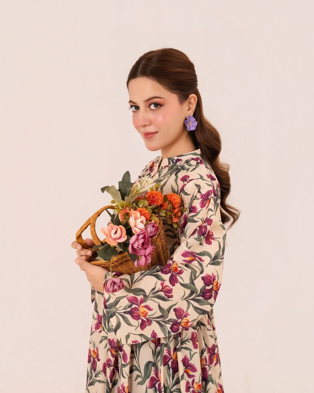 1Pc Digital Print Swiss Silk Long Tunic JUPITER-F25-0043