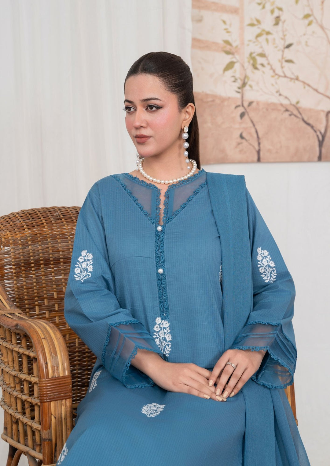 3Pc Embroidered Lawn Blue JASHAN-J26-0033