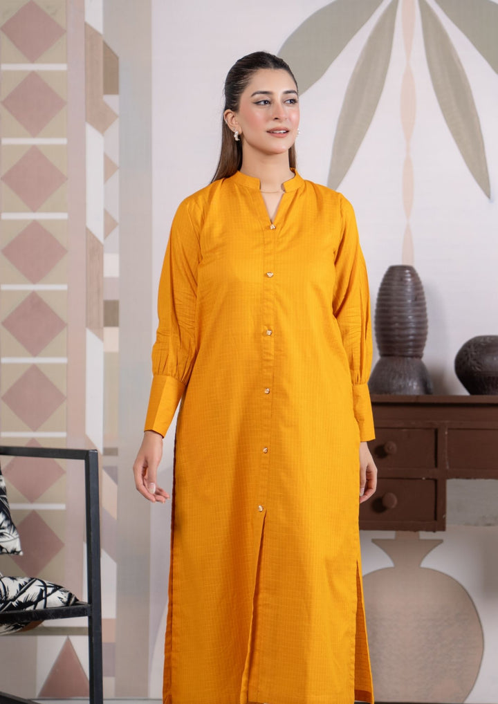 2Pc Cotton Lawn Mustard ROZ-R26-0003