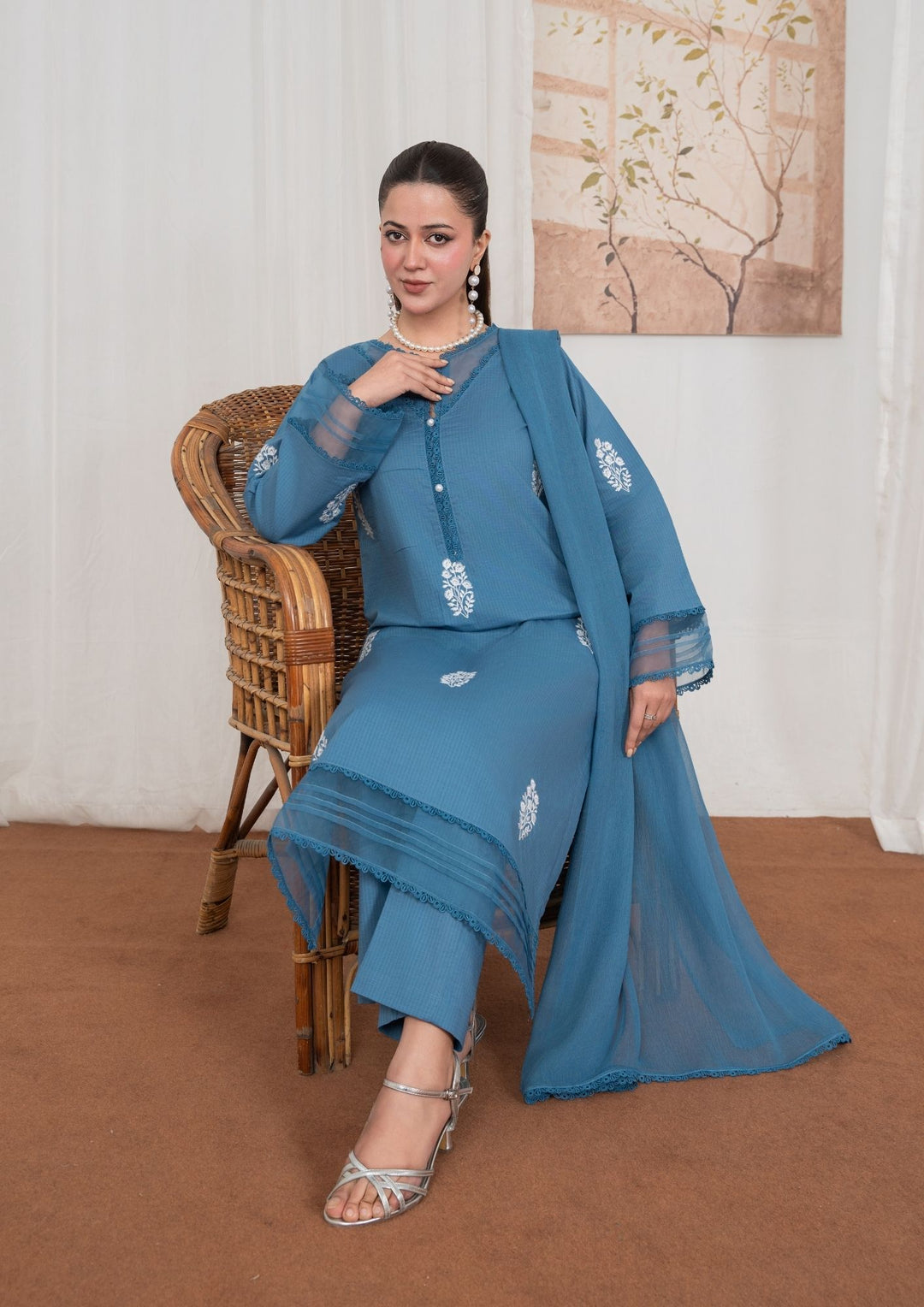 3Pc Embroidered Lawn Blue JASHAN-J26-0033