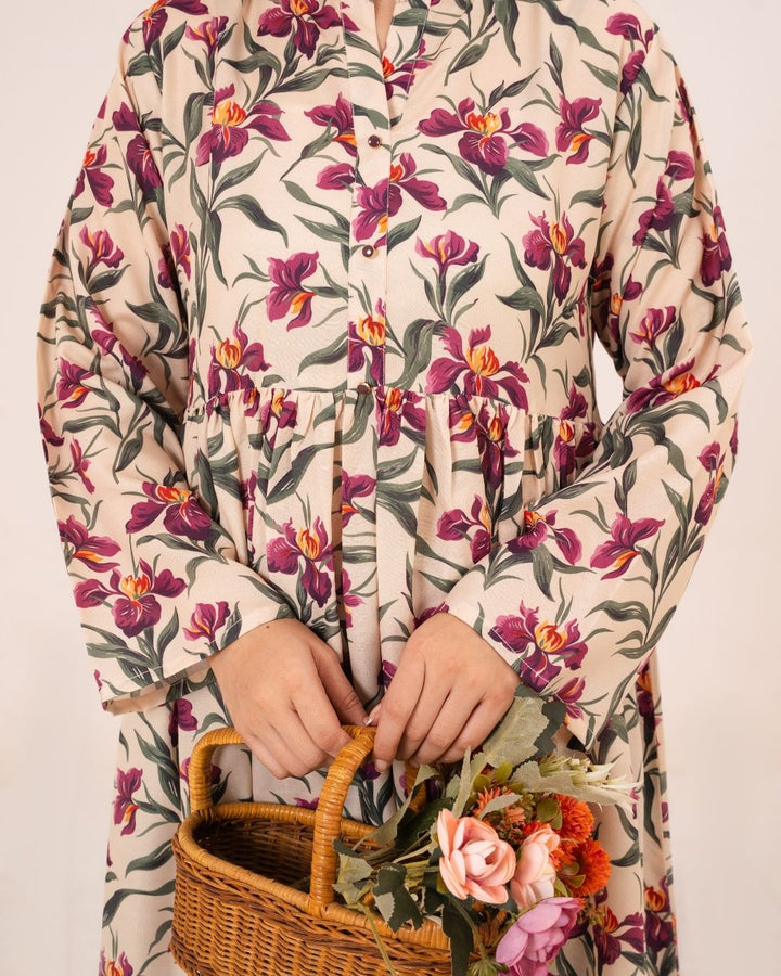 1Pc Digital Print Swiss Silk Long Tunic JUPITER-F25-0043