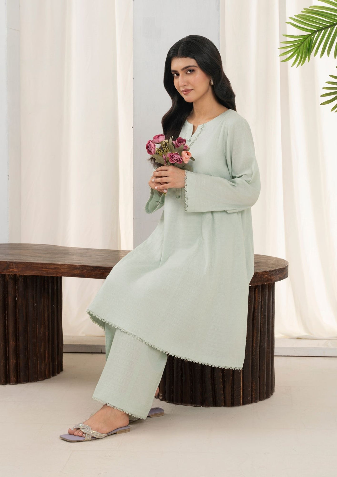 2pc Cotton Cord Set Rozana-S25-0011