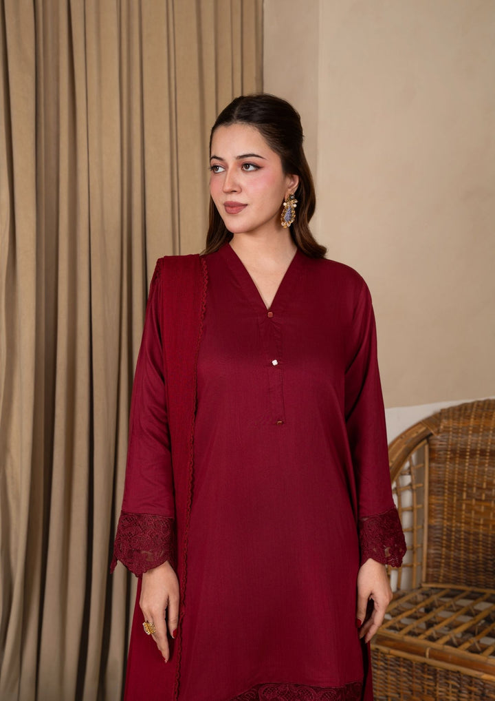3Pc Embroidered Silk Viscose with Farshi Shalwar JASHAN-J26-0008