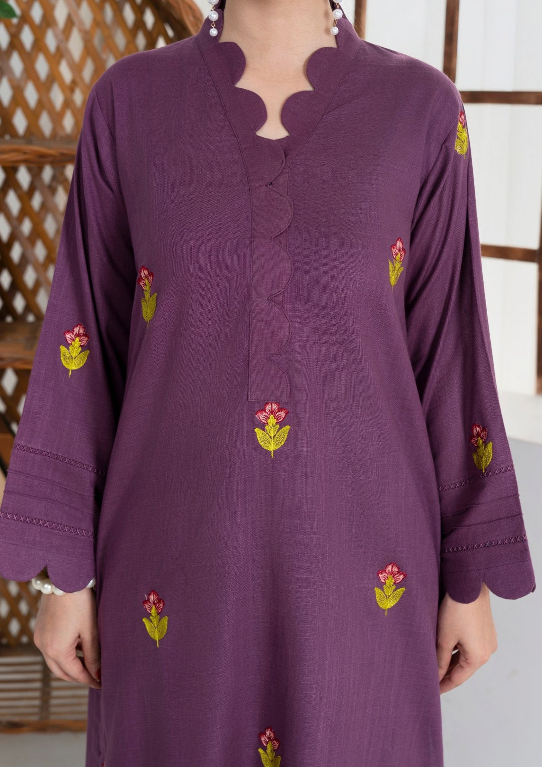 2pc Multi Embroidered Khaddar AML-W25-0008