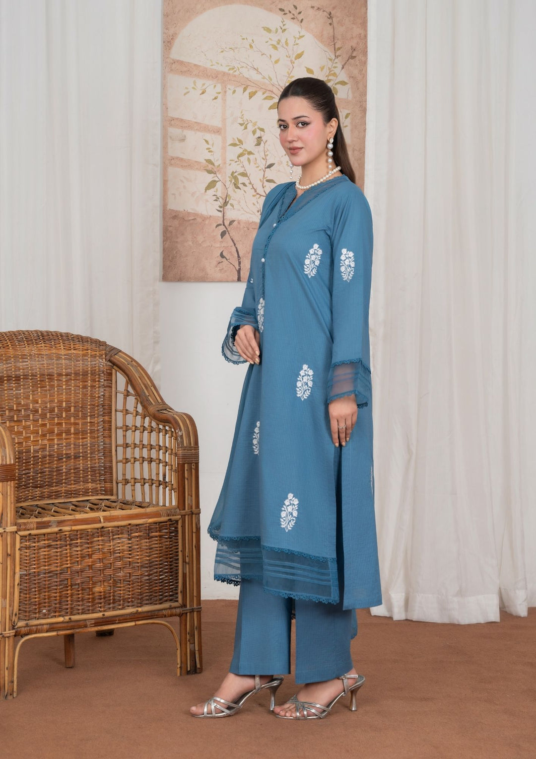 3Pc Embroidered Lawn Blue JASHAN-J26-0033