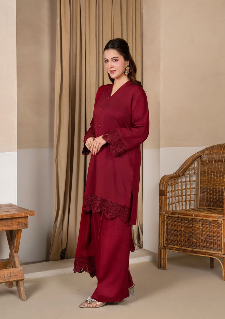 3Pc Embroidered Silk Viscose with Farshi Shalwar JASHAN-J26-0008