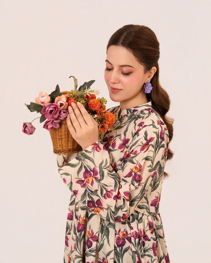 1Pc Digital Print Swiss Silk Long Tunic JUPITER-F25-0043