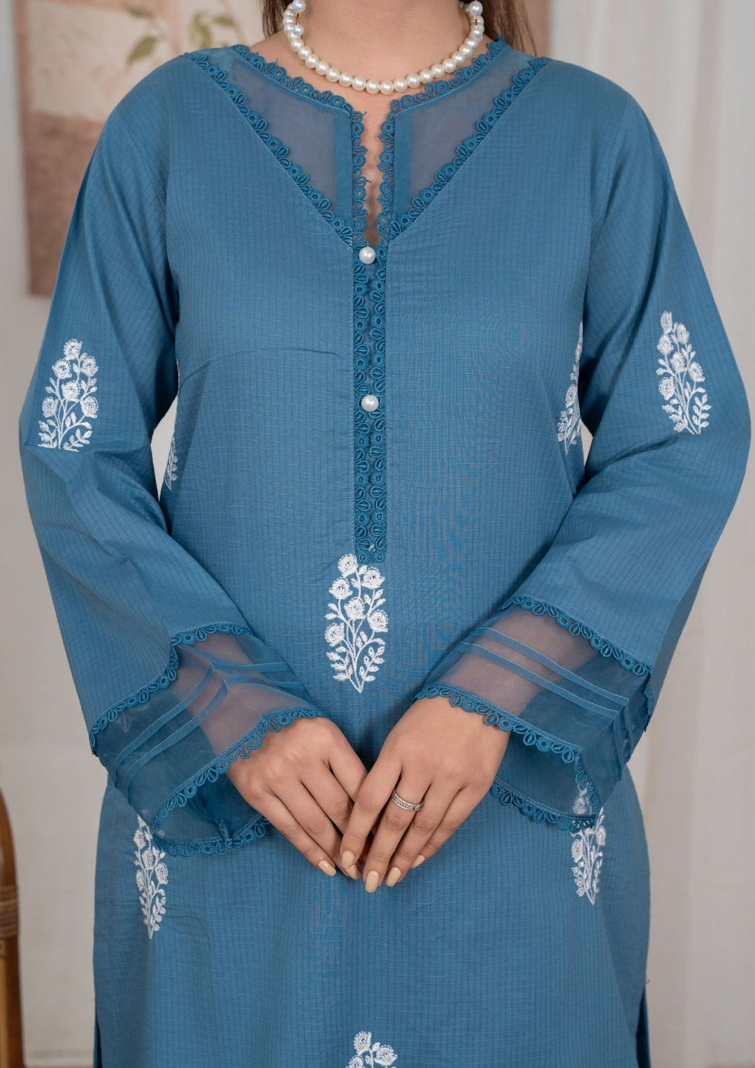 3Pc Embroidered Lawn Blue JASHAN-J26-0033