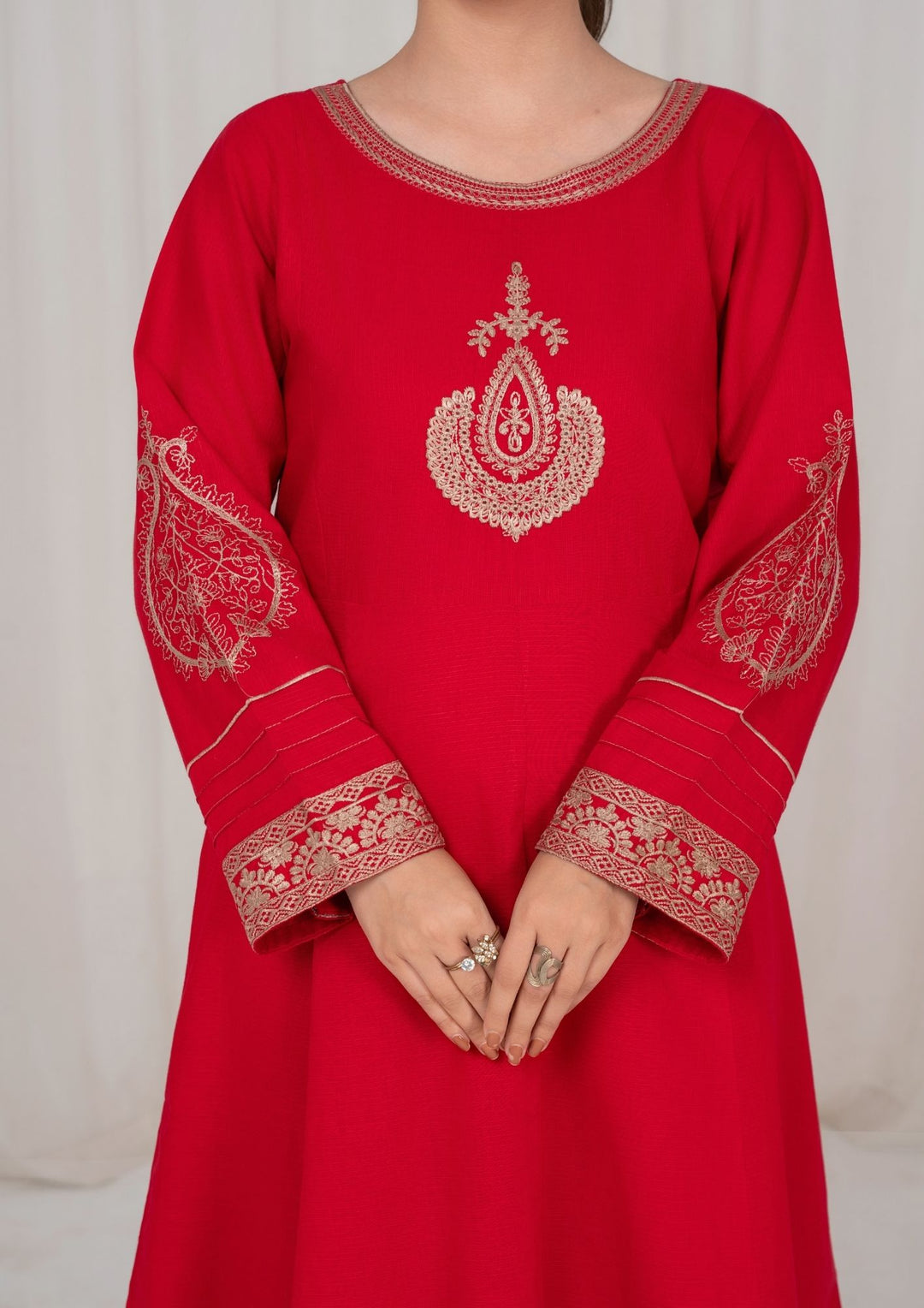 2Pc Red Embroidered Lawn RIW-R26-0009