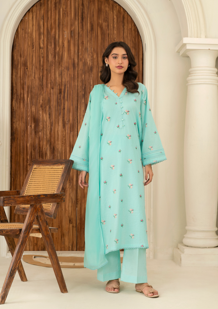 3Pc Embroidered Lawn FATAH-F25-0009