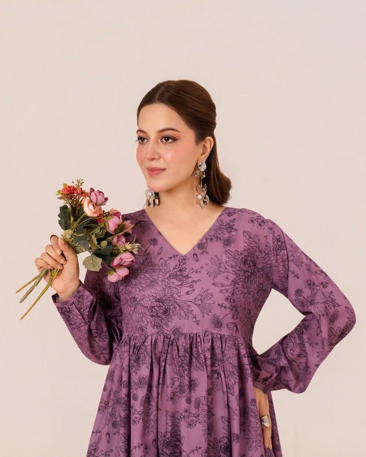 1Pc Digital Print Swiss Silk Long Tunic JUPITER-F25-0043