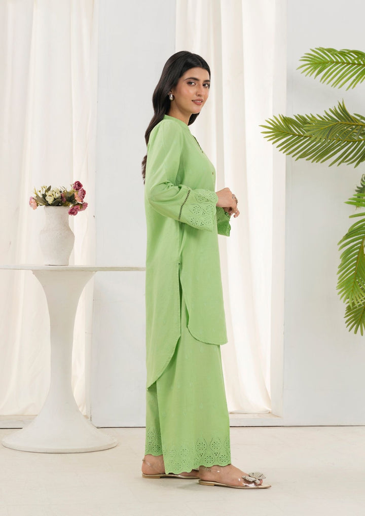 2pc Schiffli Embroidered Set Rozana-S25-0018