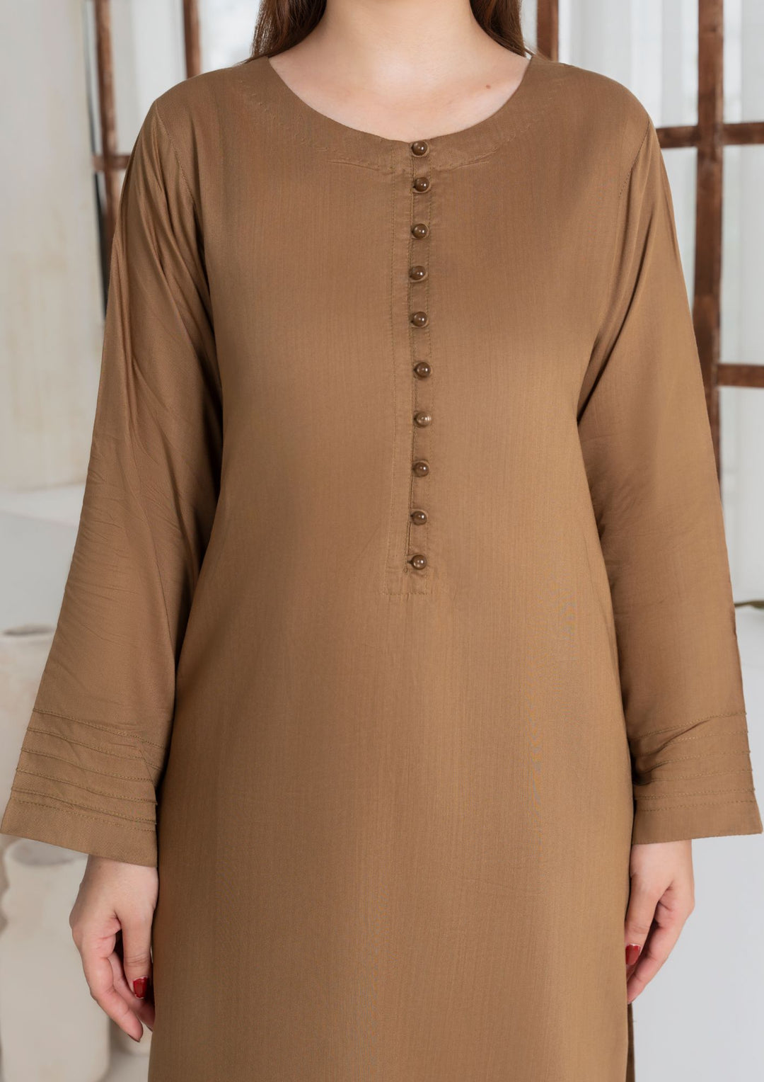 3Pc Silk Viscose with Farshi Shalwar with Organza Dupatta AML-S25-0057