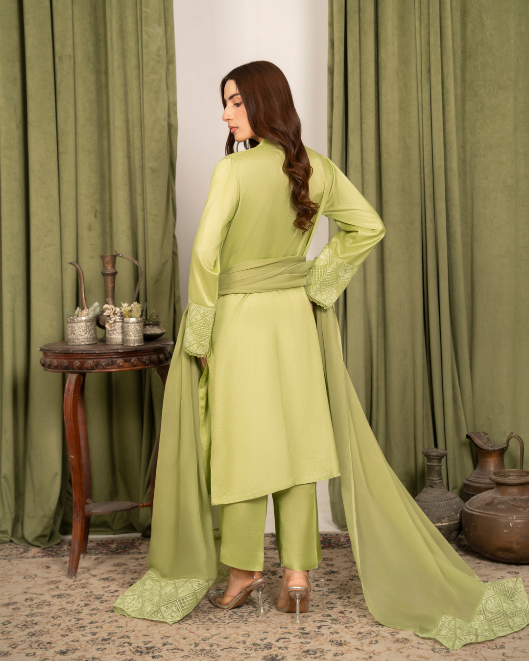 3Pc Embroidered Raw Silk FATAH-F25-0020