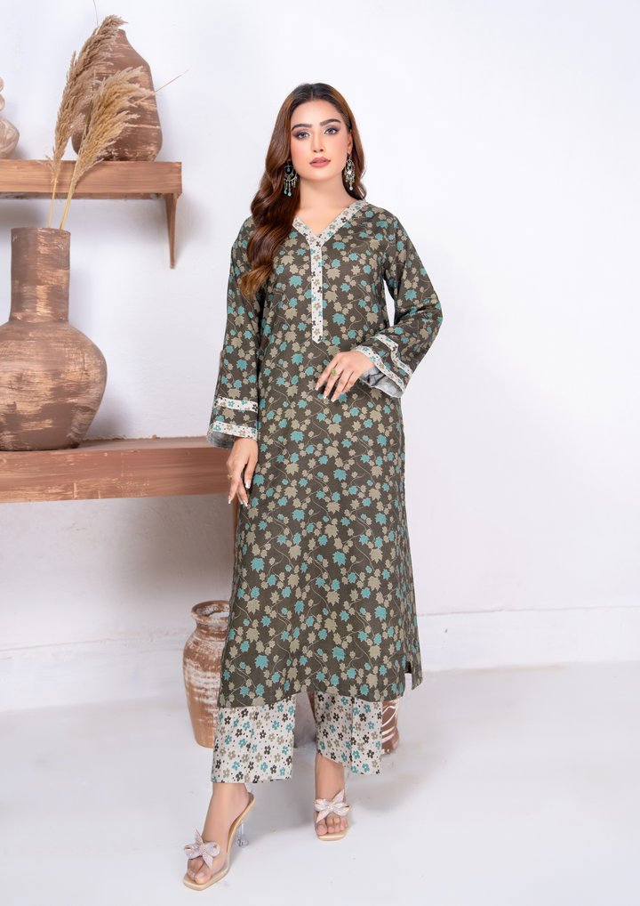 2pc Digital Print Khaddar W24-PRINT-0010