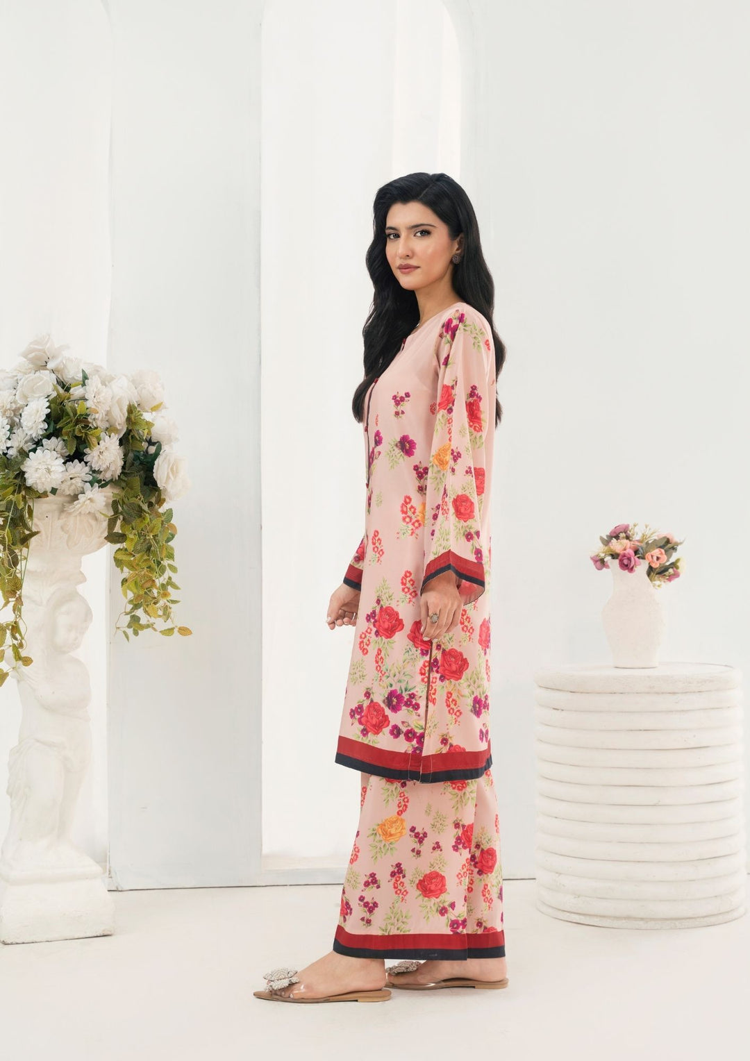 2Pc Printed Arabic Silk AML-W25-0048