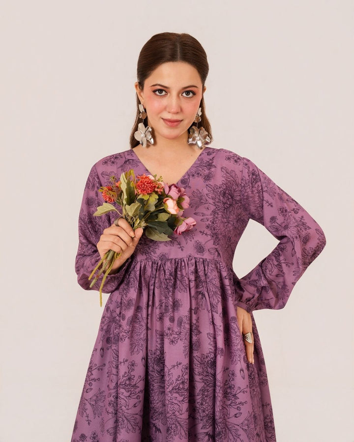 1Pc Digital Print Swiss Silk Long Tunic JUPITER-F25-0043