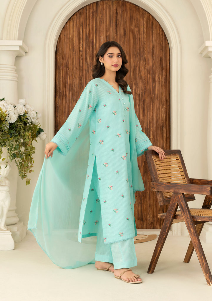 3Pc Embroidered Lawn FATAH-F25-0009