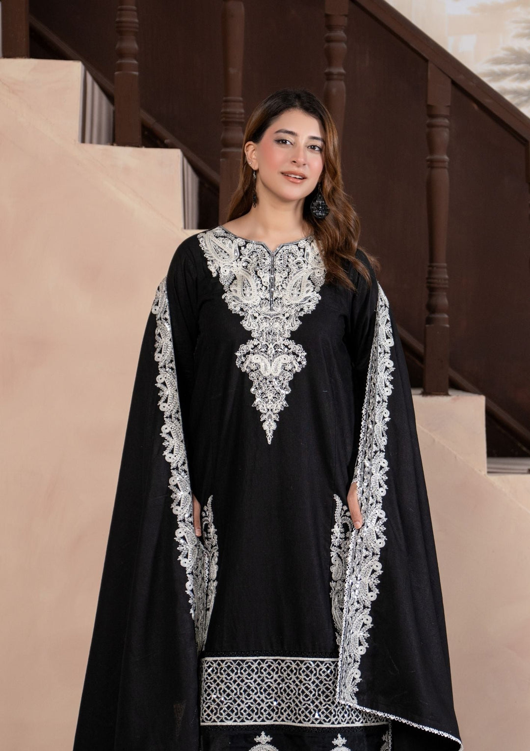 3Pc Embroidered Khaddar AMLT-W26-0009