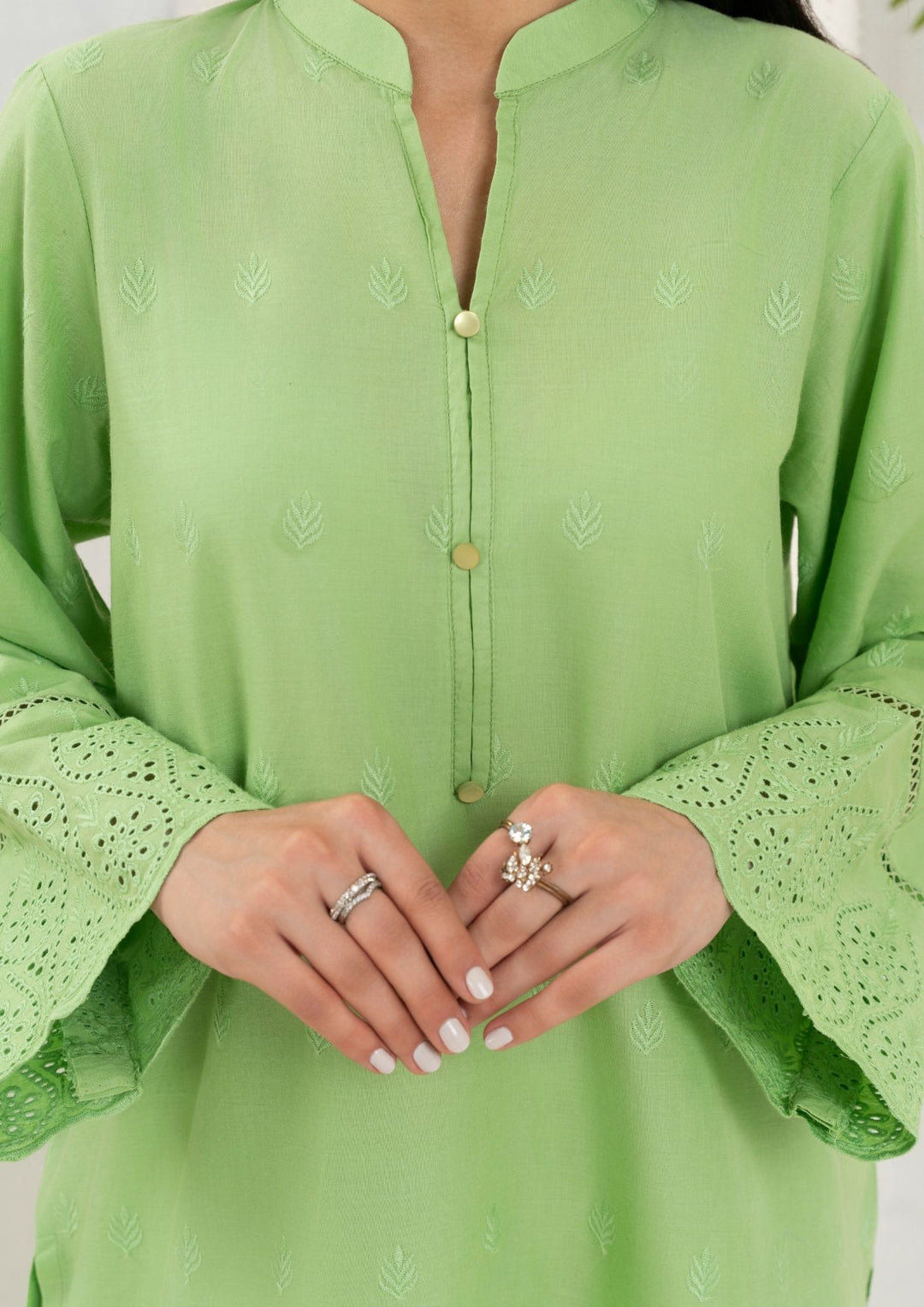 2pc Schiffli Embroidered Set Rozana-S25-0018