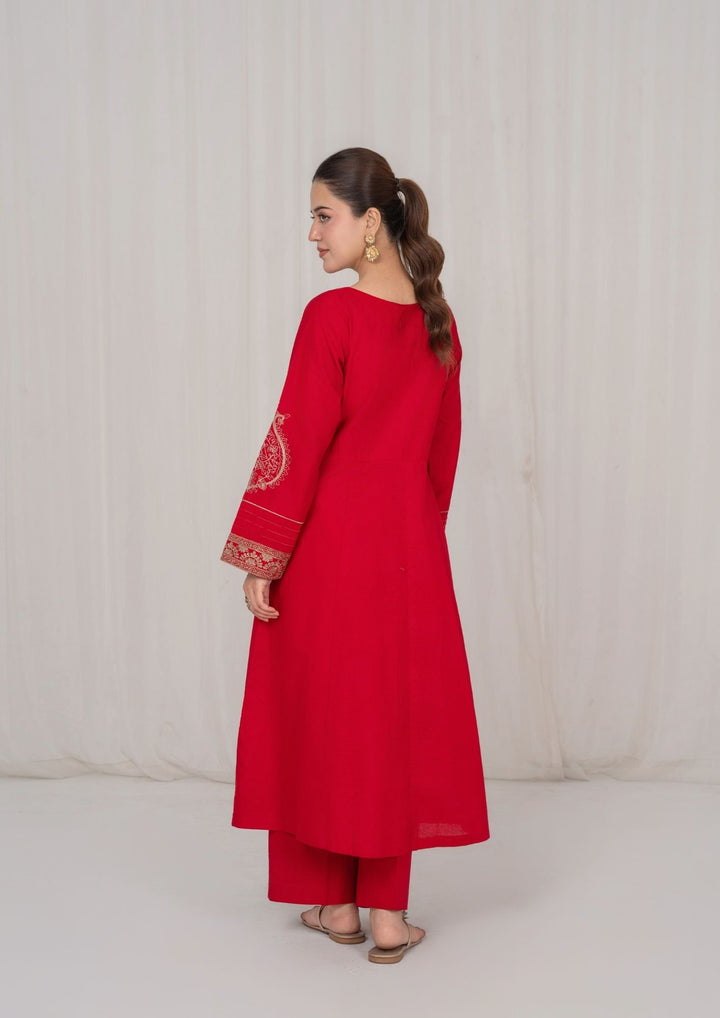 2Pc Red Embroidered Lawn RIW-R26-0009