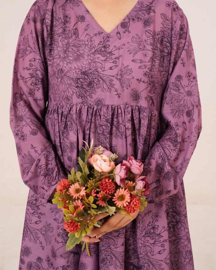 1Pc Digital Print Swiss Silk Long Tunic JUPITER-F25-0043