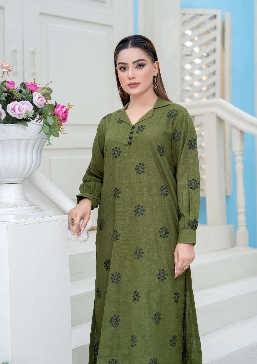 2pc Embroidered Khaddar W24-EMB-0024