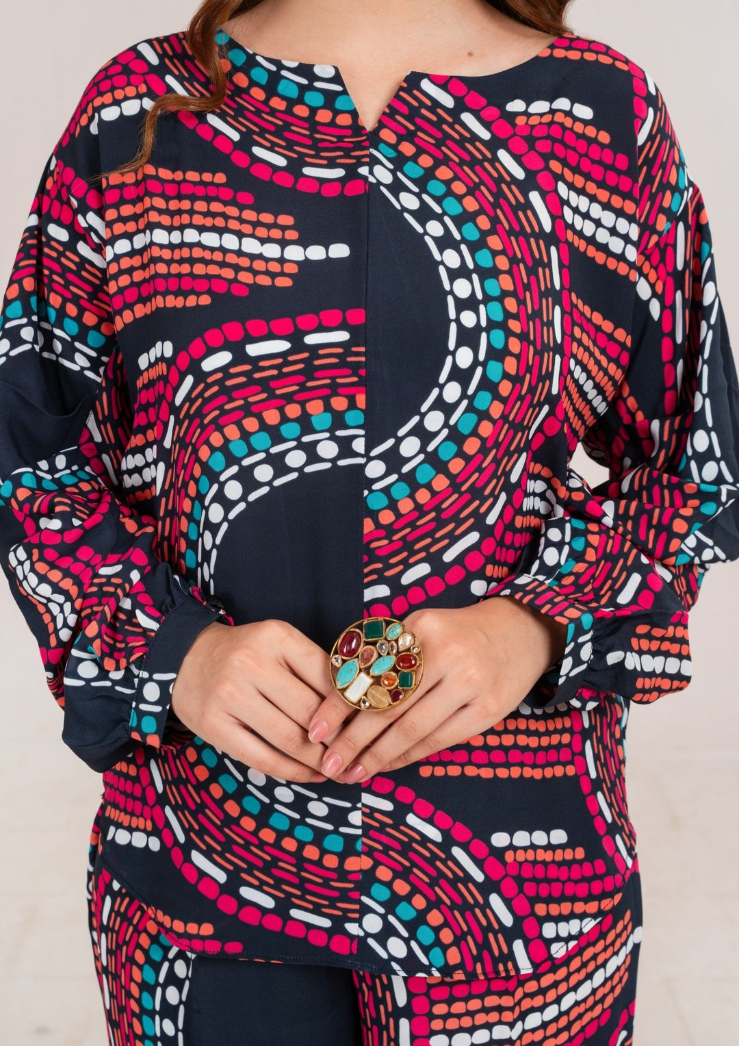 2Pc Digital Print Georgette JUPITER-F25-0032