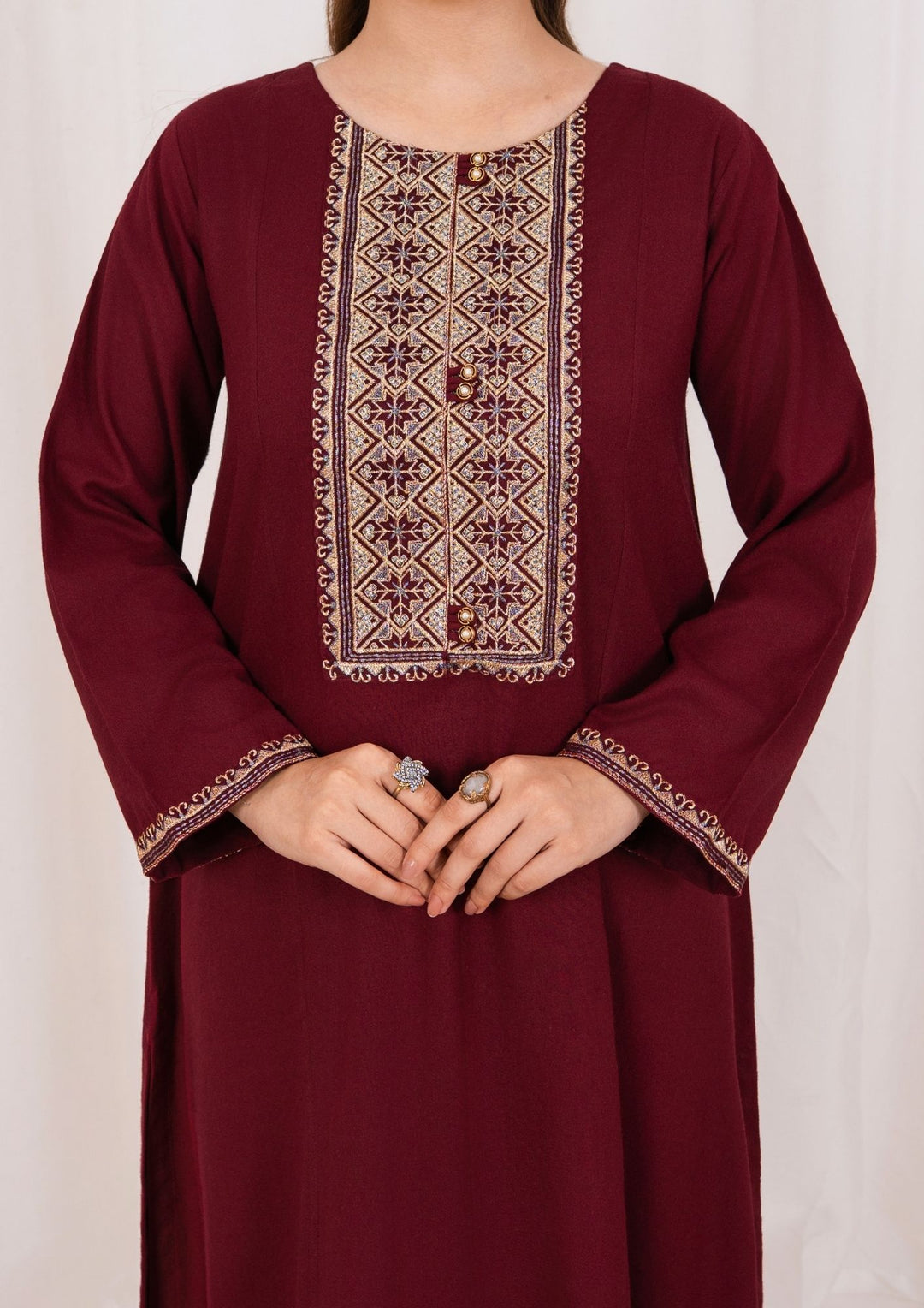 3pc Embroidered Alpine with Embroidered Border Shawl AML-W25-0026