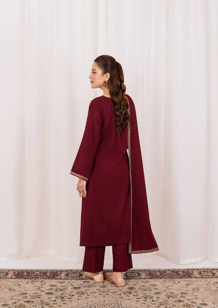 3pc Embroidered Alpine with Embroidered Border Shawl AML-W25-0026
