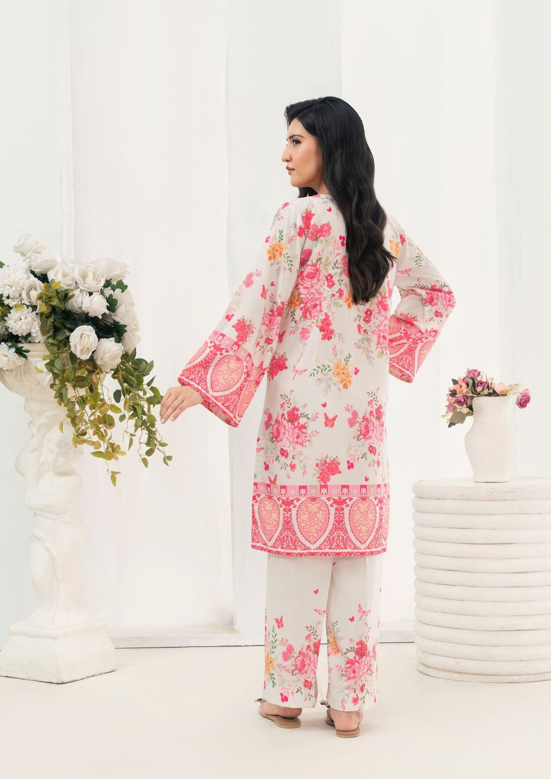 2Pc Printed Arabic Silk AML-W25-0049