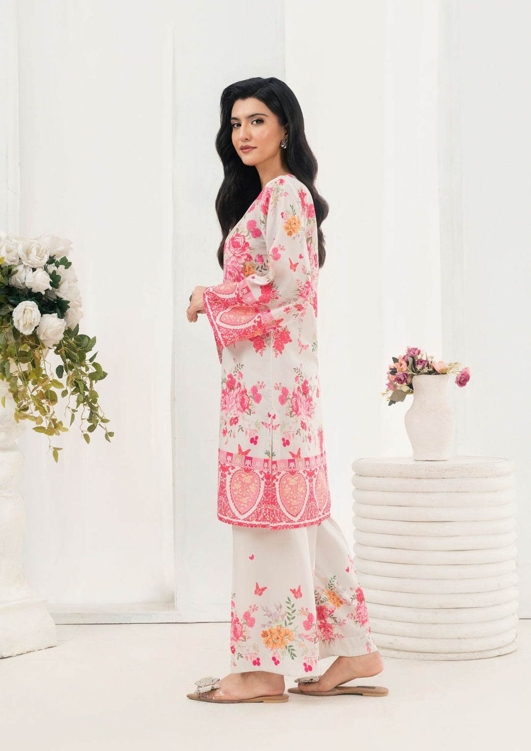 2Pc Printed Arabic Silk AML-W25-0049