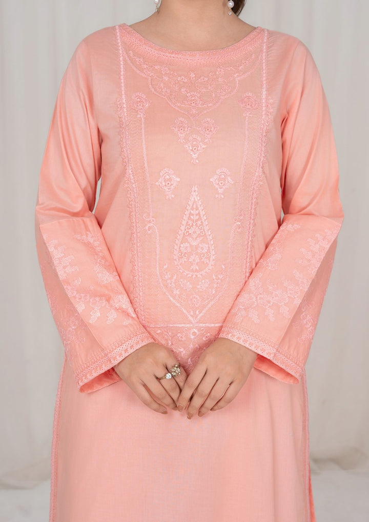 2Pc Peach Embroidered Lawn RIW-R26-0010
