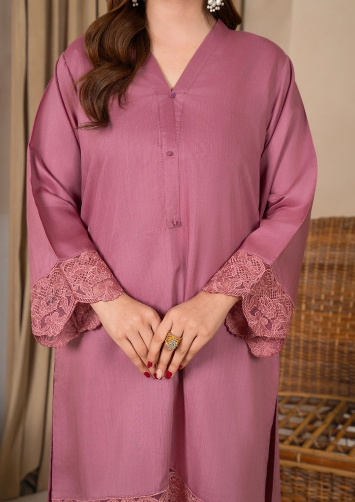 3Pc Embroidered Silk Viscose with Farshi Shalwar Tea Pink JASHAN-J26-0013