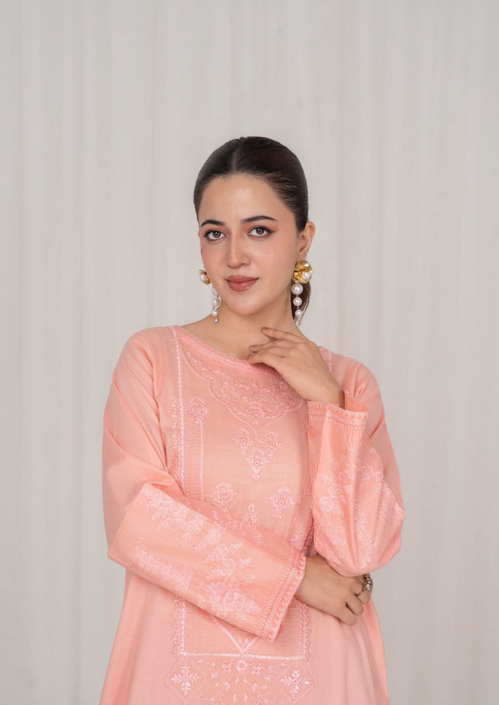 2Pc Peach Embroidered Lawn RIW-R26-0010