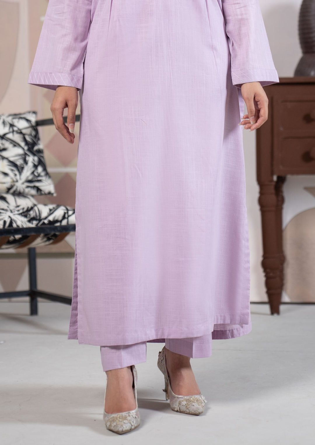 2Pc Cotton Lawn Lilac ROZ-R26-0002
