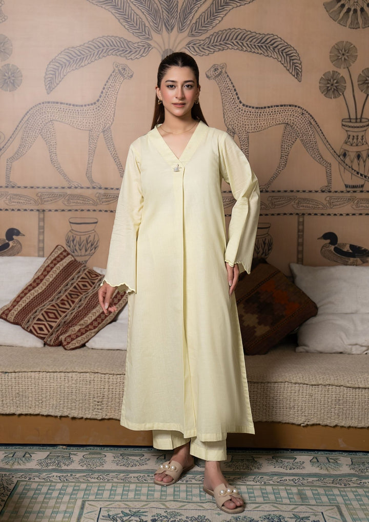2Pc Cotton Lawn Soft Lemon ROZ-R26-0013