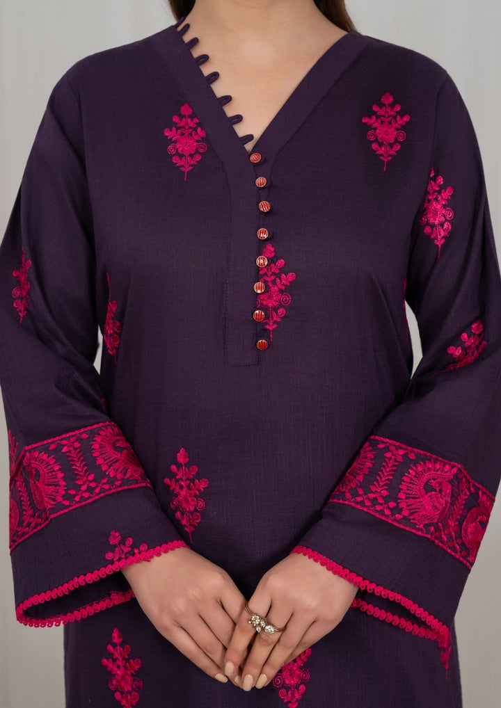 3Pc Embroidered Textured Lawn with Embroidered Border Chiffon Dupatta JASHAN-J26-0035