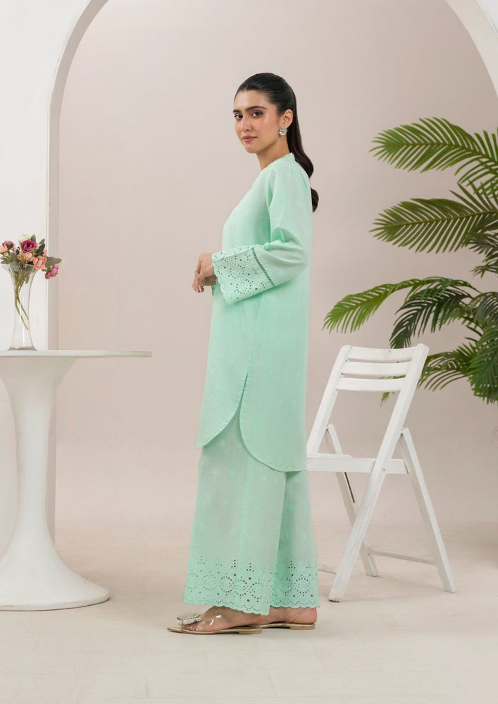 2pc Schiffli Embroidered Set Rozana-S25-0020