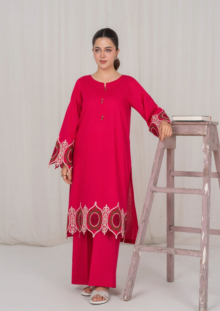 2Pc Hot Pink Embroidered Lawn RIW-R26-0011