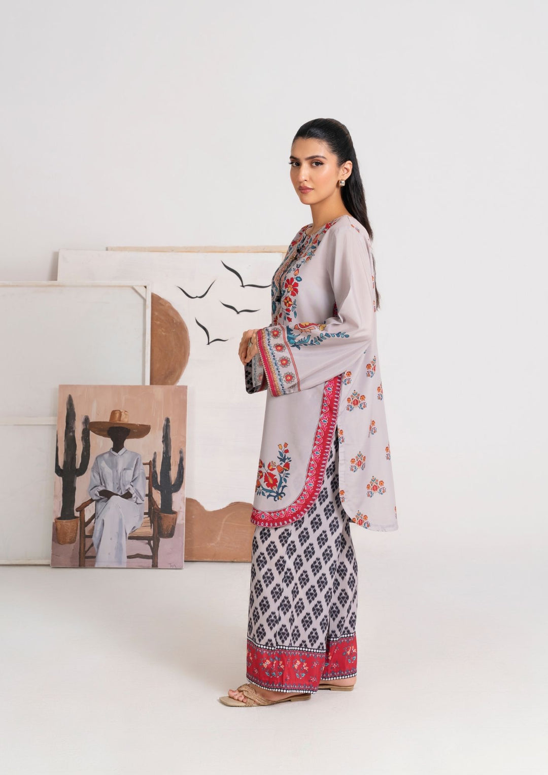 2Pc Printed Swiss Silk JUPITER-F25-0016