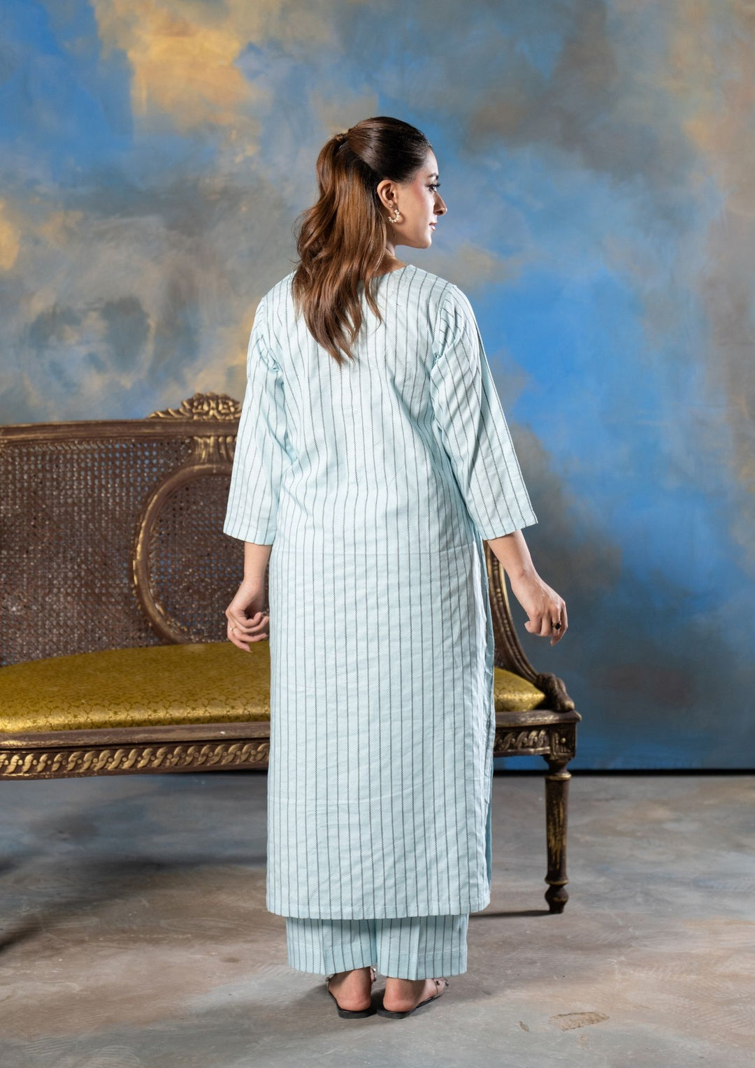 2Pc Bubble Lawn Ice Blue ROZ-R26-0017